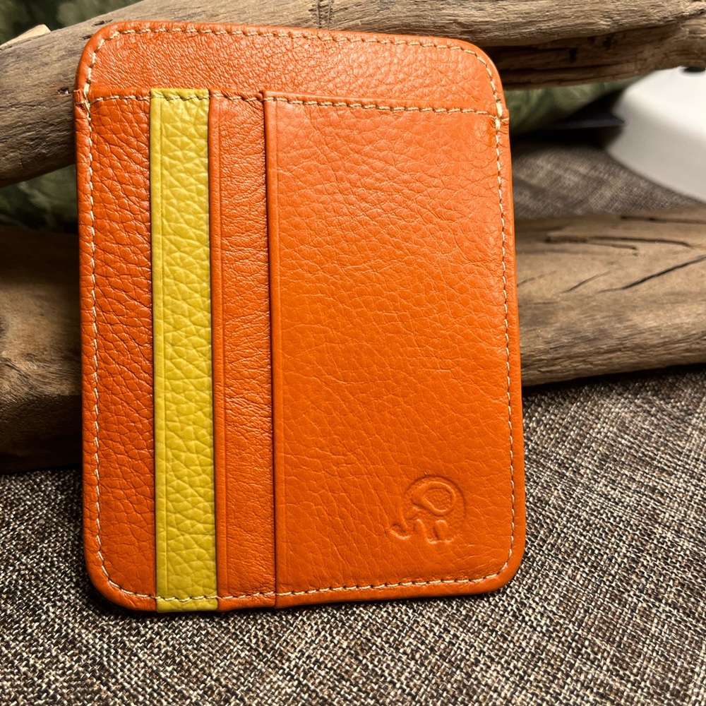 5227-AHM New Card Holder Genuine First Leather Layer Thin Soft Wallet  Small